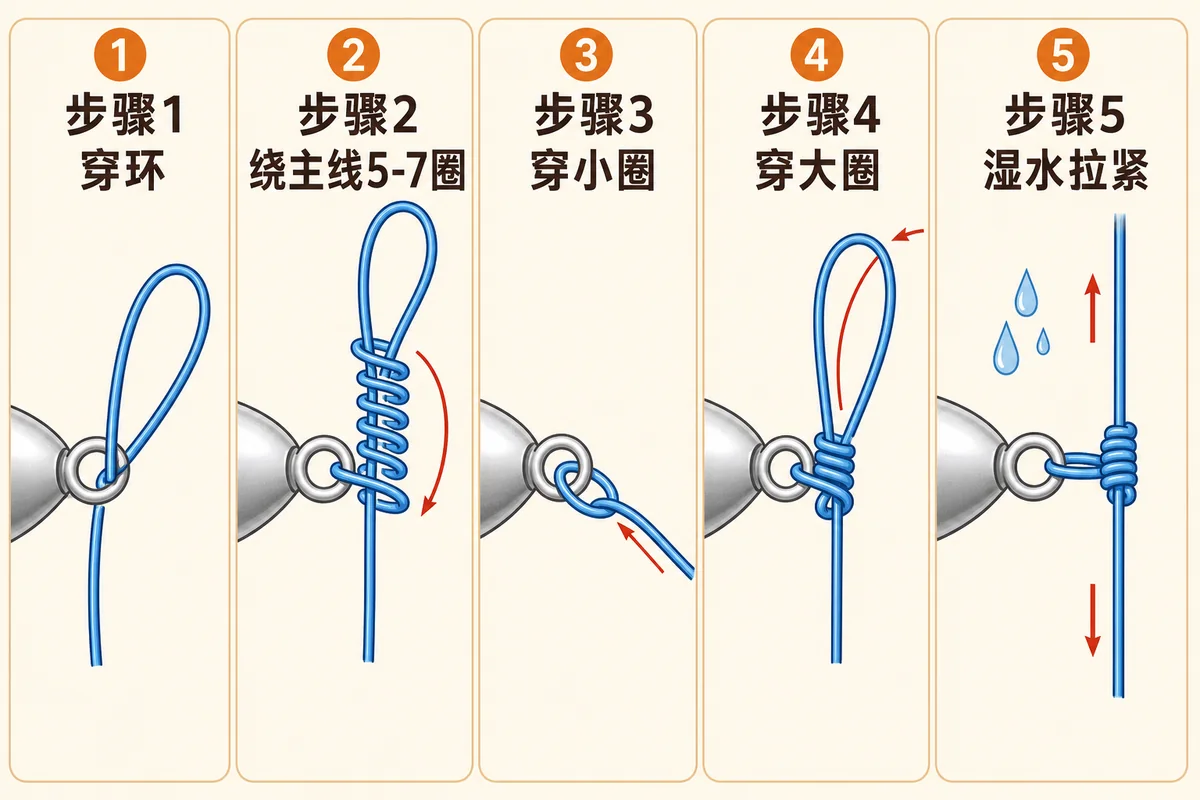 改进钳结：拟饵与别针怎么绑示意图